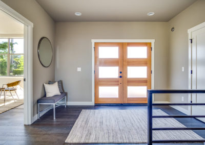 Entryway dual front doors